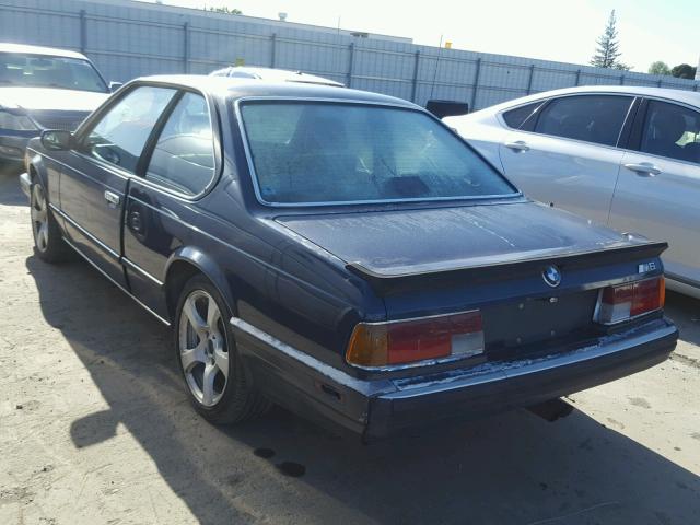 WBAEE1411J2561200 - 1988 BMW M6 BLUE photo 3