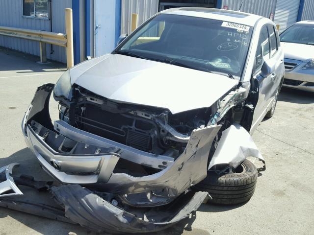 5J8TB1H5XAA004843 - 2010 ACURA RDX TECHNO SILVER photo 2