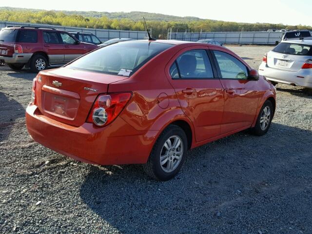 1G1JB5SH1C4209901 - 2012 CHEVROLET SONIC LS 红色 照片 4