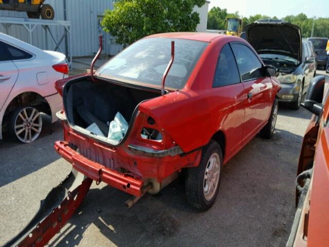 1HGEM22261L063450 - 2001 HONDA CIVIC RED photo 4