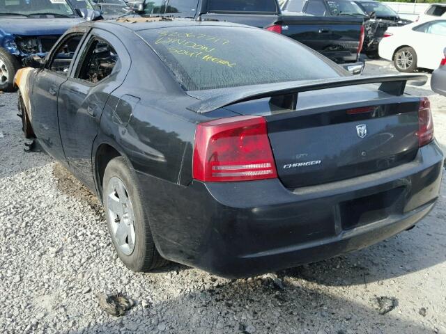 2B3KA43RX8H112613 - 2008 DODGE CHARGER BLACK photo 3