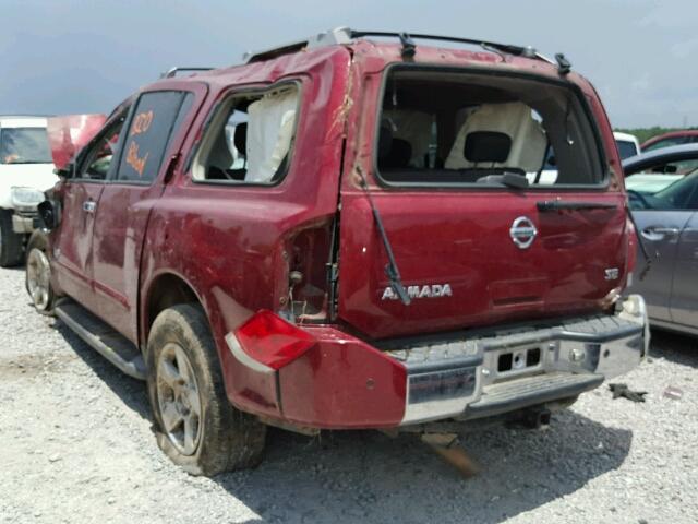 5N1AA08A06N719285 - 2006 NISSAN ARMADA SE RED photo 3