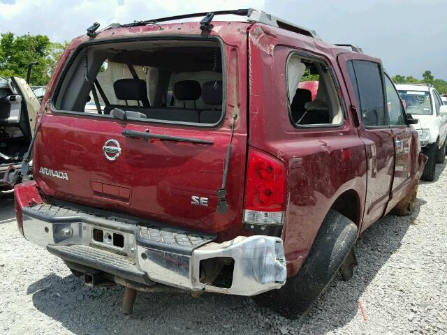 5N1AA08A06N719285 - 2006 NISSAN ARMADA SE RED photo 4