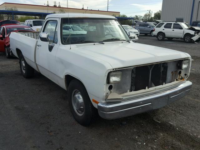 1B7KE26Z8NS618433 - 1992 DODGE D-SERIES D WHITE photo 1