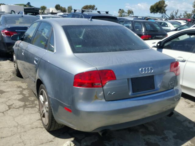 WAUAF78E37A122008 - 2007 AUDI A4 2 SILVER photo 3