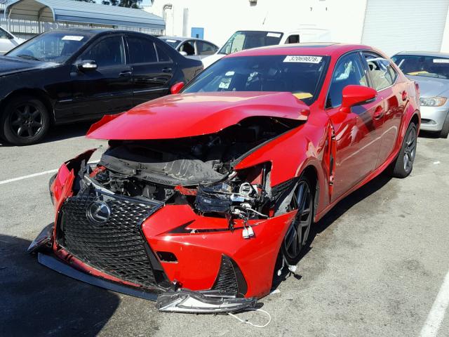 JTHBA1D2XH5044270 - 2017 LEXUS IS 200T RED photo 2