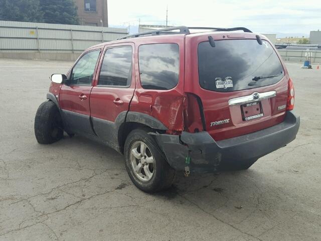 4F2YZ92ZX6KM31256 - 2006 MAZDA TRIBUTE I RED photo 3