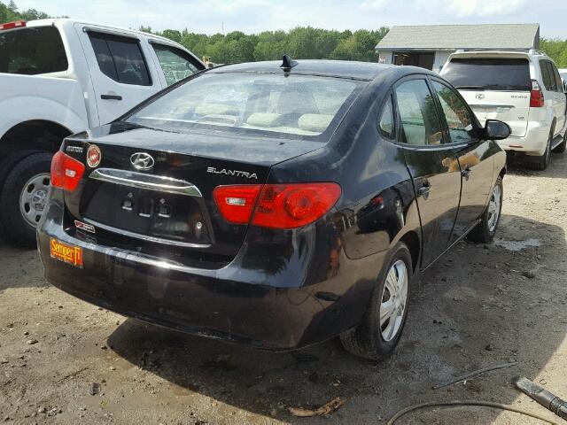 KMHDU4ADXAU941153 - 2010 HYUNDAI ELANTRA BL BLACK photo 4