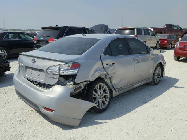 JTHBB1BA8A2017356 - 2010 LEXUS HS 250H SILVER photo 4