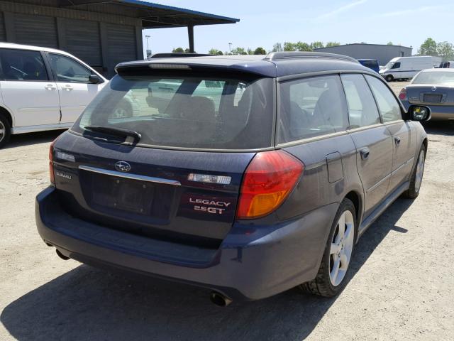 4S3BP676854314481 - 2005 SUBARU LEGACY GT BLUE photo 4