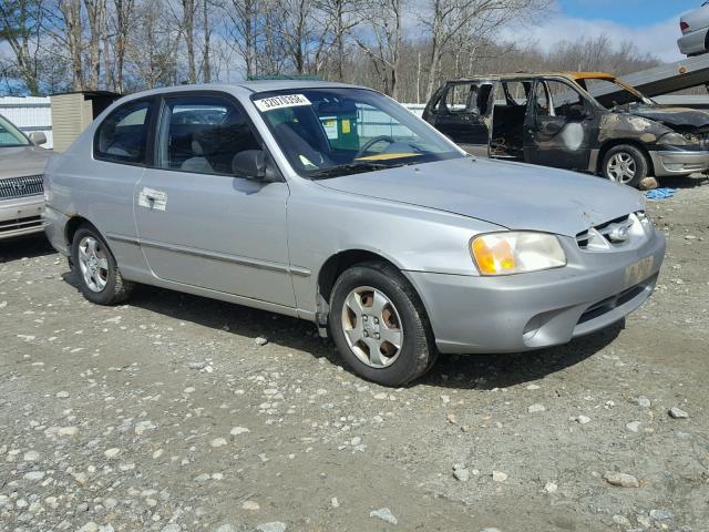 KMHCG35G92U181266 - 2002 HYUNDAI ACCENT BAS SILVER photo 1