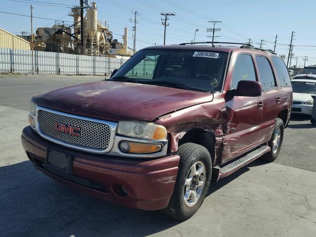 1GKEK63U92J163264 - 2002 GMC DENALI BURGUNDY photo 2