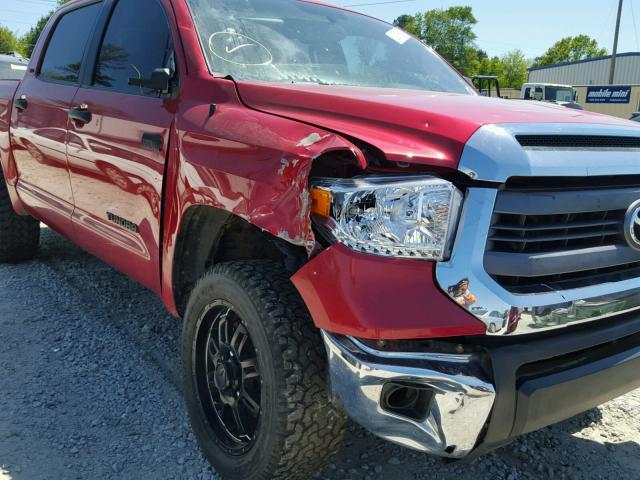 5TFDW5F11EX335179 - 2014 TOYOTA TUNDRA CRE RED photo 9