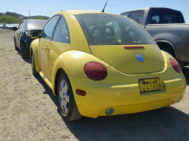 3VWCP21C82M442941 - 2002 VOLKSWAGEN NEW BEETLE 黄色 照片 3