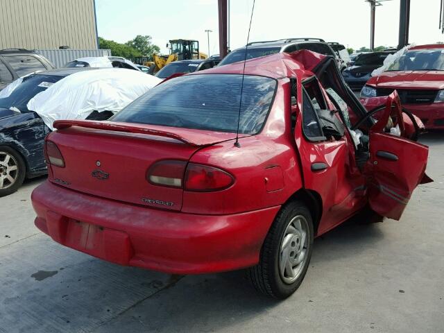 1G1JC5241W7291268 - 1998 CHEVROLET CAVALIER RED photo 4