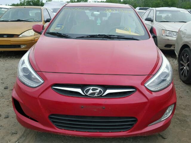 KMHCU4AE9EU727927 - 2014 HYUNDAI ACCENT GLS RED photo 10