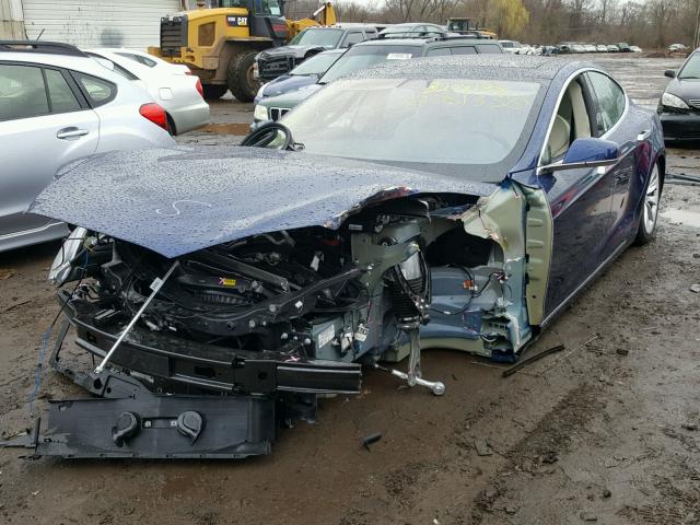 5YJSA1E25JF243599 - 2018 TESLA MODEL S Կապույտ լուսանկար 2