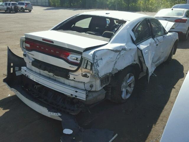 2C3CDXHG7EH357520 - 2014 DODGE CHARGER SX WHITE photo 4