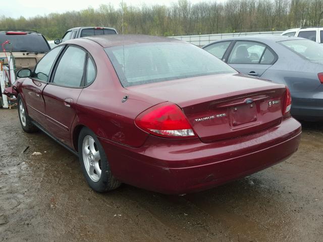1FAFP55S94A133200 - 2004 FORD TAURUS SES MAROON photo 3