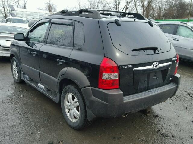 KM8JN72D97U509260 - 2007 HYUNDAI TUCSON SE BLACK photo 3