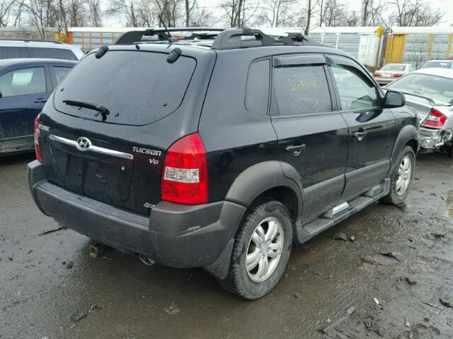 KM8JN72D97U509260 - 2007 HYUNDAI TUCSON SE BLACK photo 4