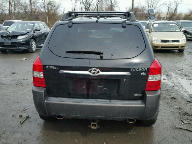 KM8JN72D97U509260 - 2007 HYUNDAI TUCSON SE BLACK photo 9