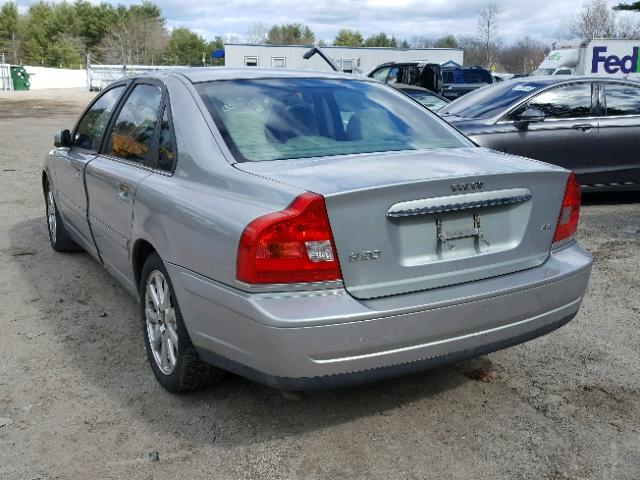 YV1TH59H341356237 - 2004 VOLVO S80 2.5T SILVER photo 3