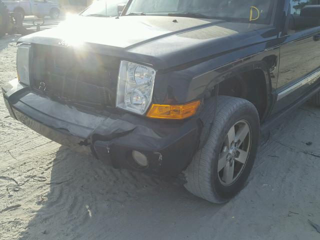 1J8HH58287C536386 - 2007 JEEP COMMANDER BLACK photo 10