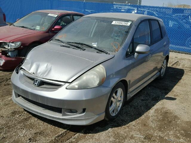 JHMGD37647S813059 - 2007 HONDA FIT S SILVER photo 2