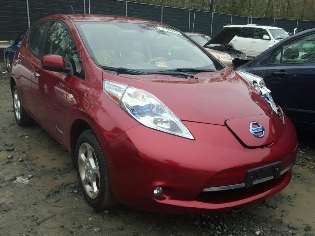 JN1AZ0CP0BT001172 - 2011 NISSAN LEAF SV RED photo 1