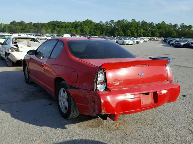 2G1WW12E259312219 - 2005 CHEVROLET MONTE CARL 红色 照片 3