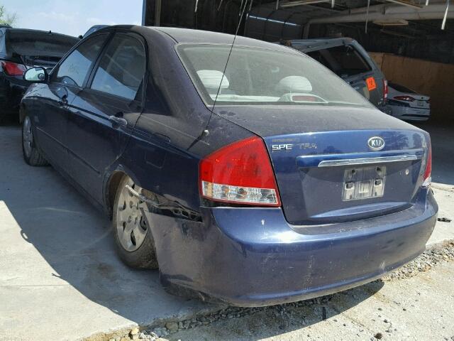 KNAFE121385508191 - 2008 KIA SPECTRA EX BLUE photo 3