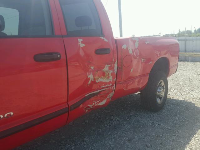 3D7KU28CX4G203623 - 2004 DODGE RAM 2500 S 红色 照片 9
