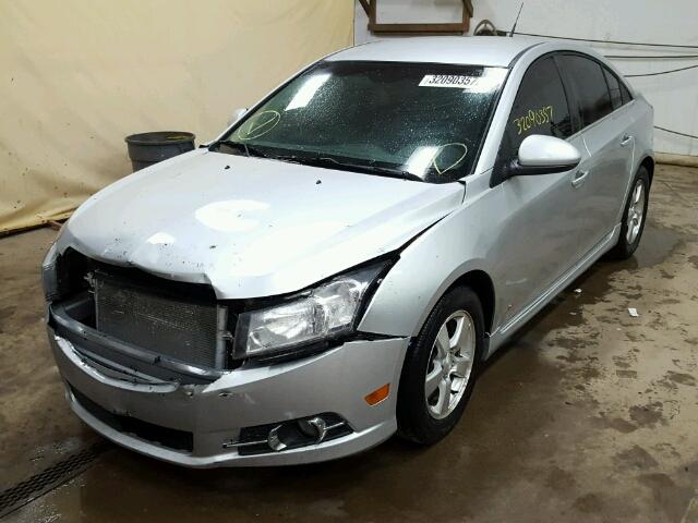 1G1PF5SC6C7288421 - 2012 CHEVROLET CRUZE LT SILVER photo 2