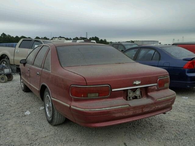 1G1BL53E2PR117260 - 1993 CHEVROLET CAPRICE CL MAROON photo 3