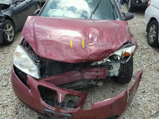 1G2ZG548354141374 - 2005 PONTIAC G6 MAROON photo 7