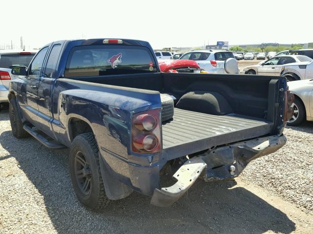 1D7HE42K36S718025 - 2006 DODGE DAKOTA SLT BLUE photo 3