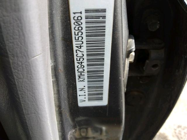 KMHCG45C74U556061 - 2004 HYUNDAI ACCENT GL GRAY photo 9