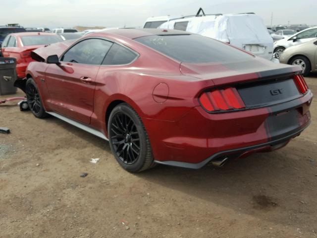 1FA6P8CF2F5326209 - 2015 FORD MUSTANG GT RED photo 3
