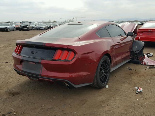 1FA6P8CF2F5326209 - 2015 FORD MUSTANG GT RED photo 4