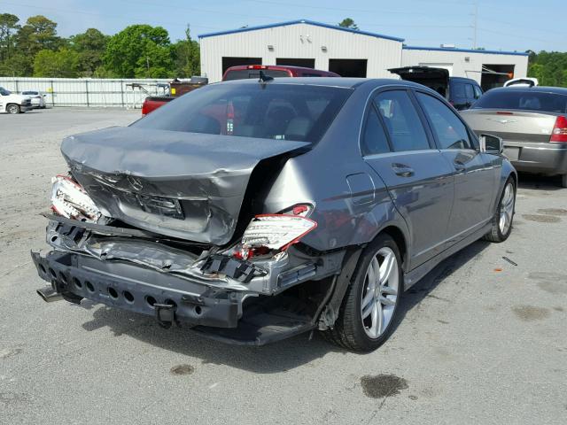 WDDGF4HB8ER318404 - 2014 MERCEDES-BENZ C 250 GRAY photo 4