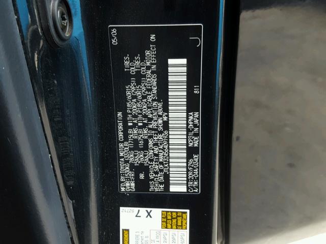 JTLKT324564091936 - 2006 TOYOTA SCION XB BLACK photo 10