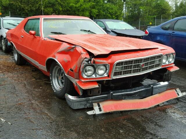 3A30H284314 - 1973 FORD GRNDTORINO ORANGE photo 1