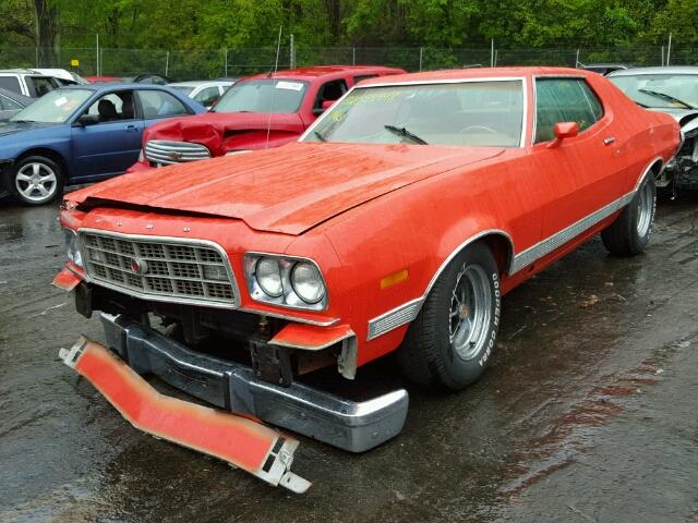 3A30H284314 - 1973 FORD GRNDTORINO ORANGE photo 2