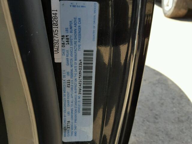 3VWCA21C9XM403364 - 1999 VOLKSWAGEN NEW BEETLE 黑色 照片 10