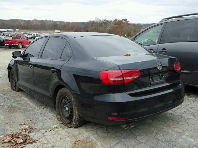 3VW1K7AJ3FM319023 - 2015 VOLKSWAGEN JETTA BASE 黑色 照片 3