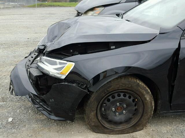 3VW1K7AJ3FM319023 - 2015 VOLKSWAGEN JETTA BASE 黑色 照片 9