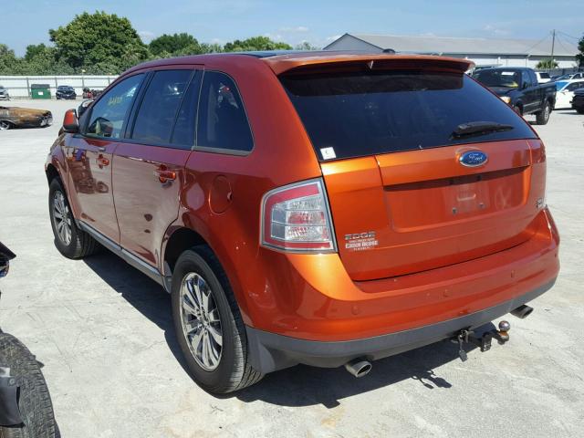 2FMDK49C87BB48398 - 2007 FORD EDGE SEL P ORANGE photo 3