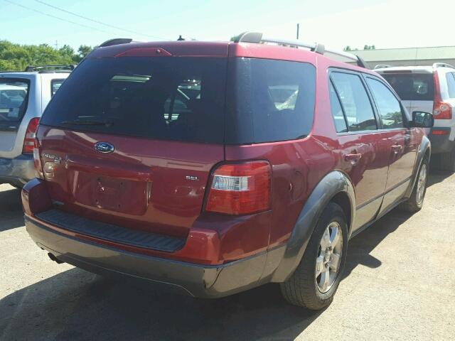 1FMDK05107GA34594 - 2007 FORD FREESTYLE RED photo 4