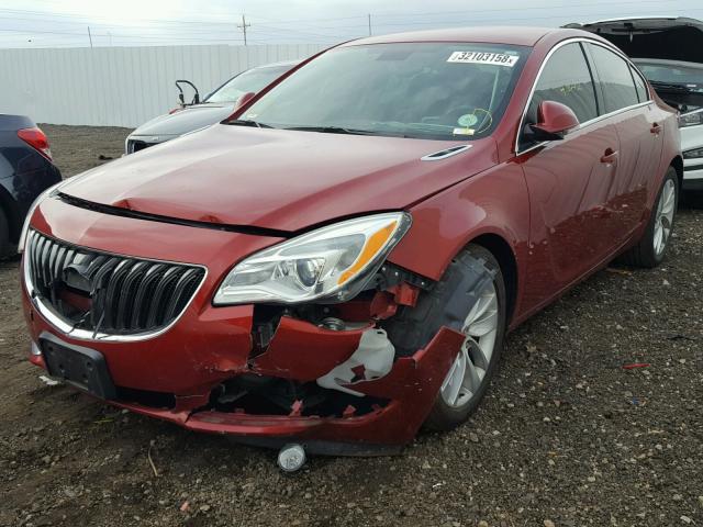 2G4GK5EX4E9188400 - 2014 BUICK REGAL RED photo 2